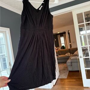 Loft Black Vneck Dress XSP